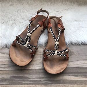 TATOOSH 'NAZCA' SANDALS BRAIDED LEATHER